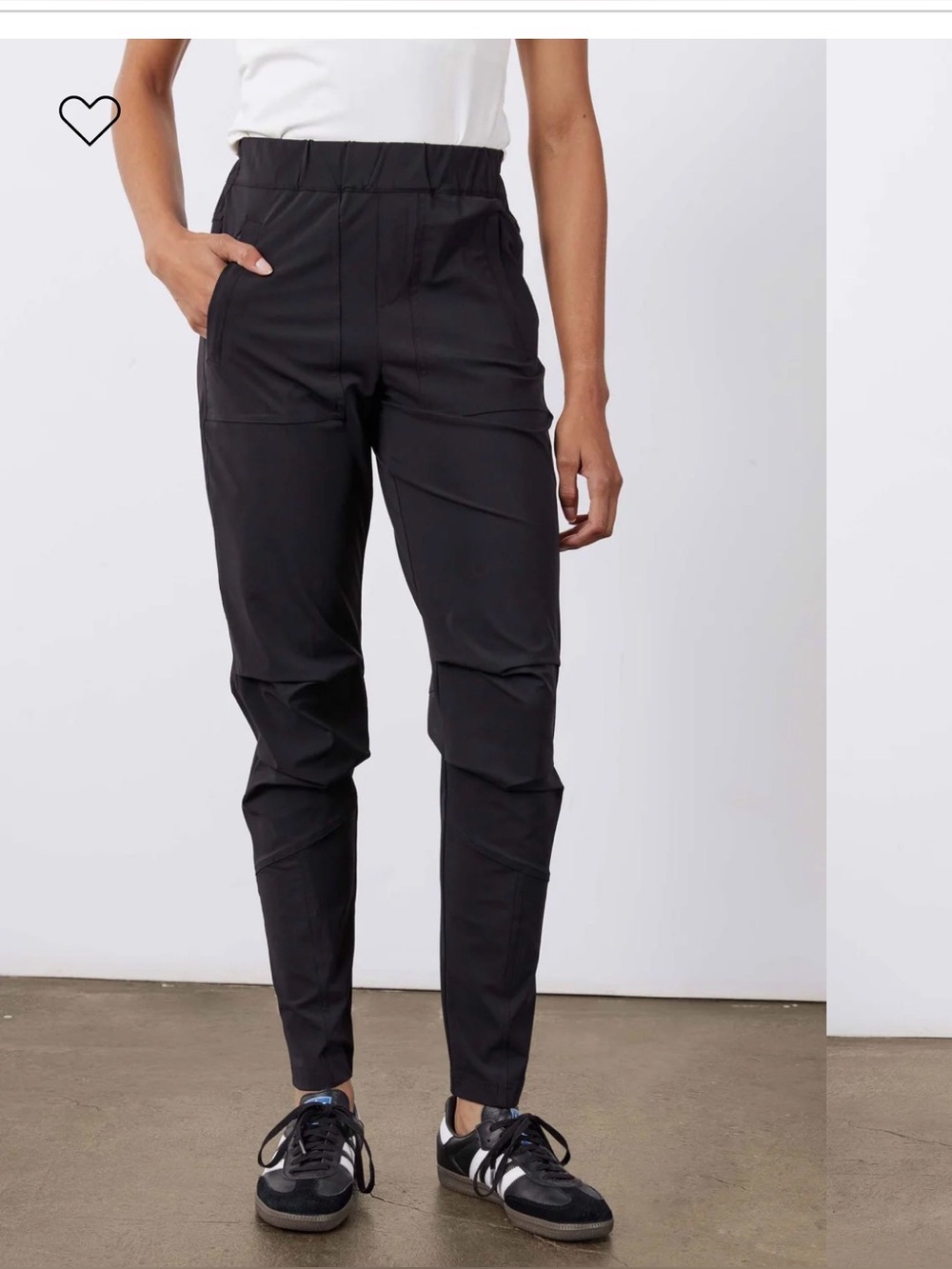 LN RUTI The More Than Active Pants Black Draping Knee Pull On Pants Size 2